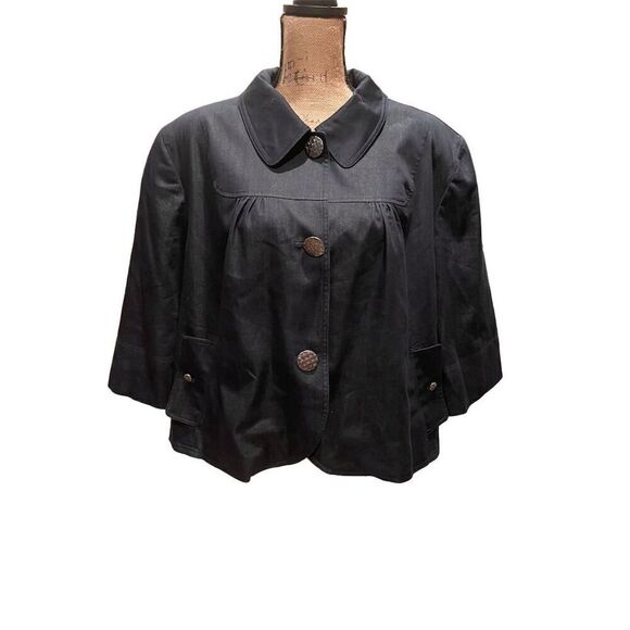 Cato Woman Jackets & Blazers - Cato Woman Plus Size 24W Navy Blue Basic Jacket Lined Shoulder Pads